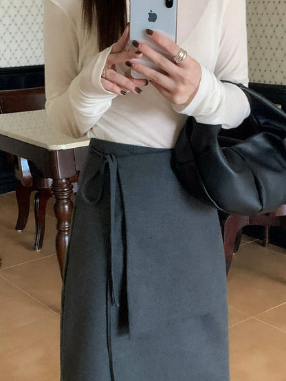 line wrap skirt