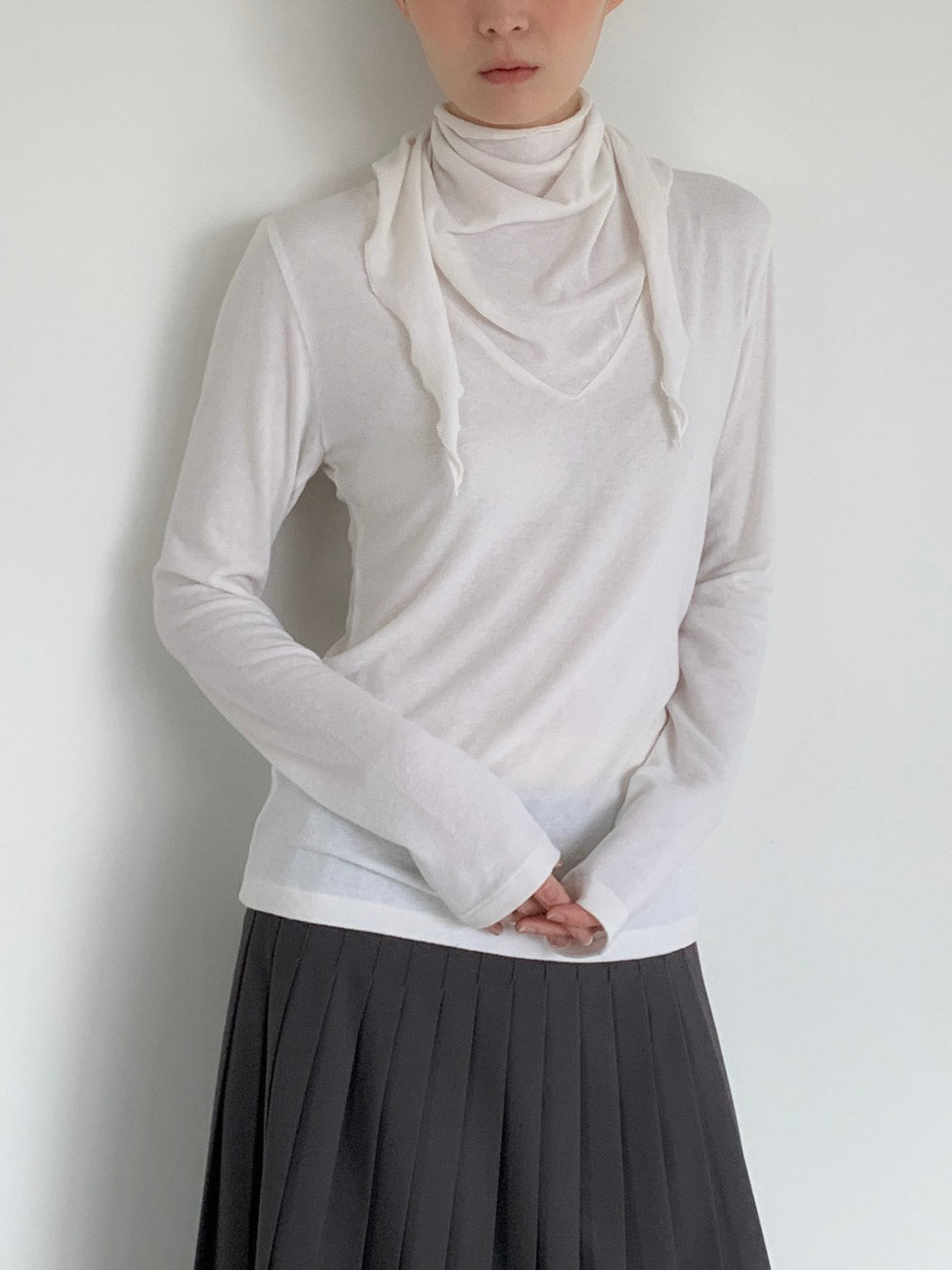 drape scarf top