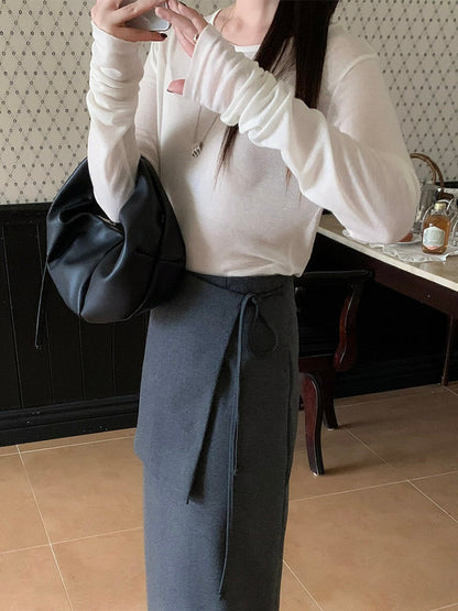 line wrap skirt