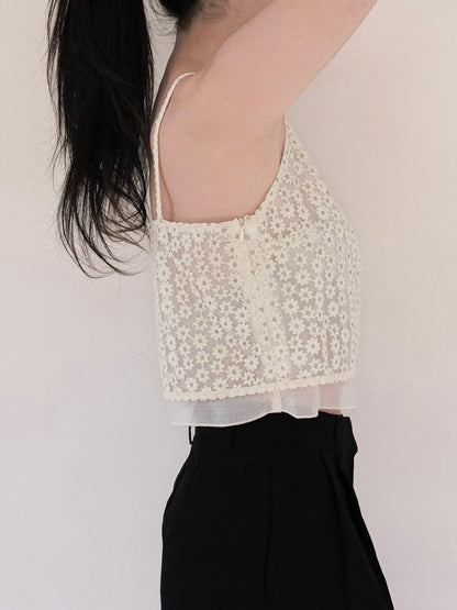 embroidered floral cami