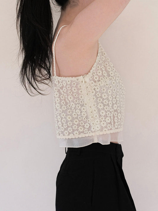 embroidered floral cami