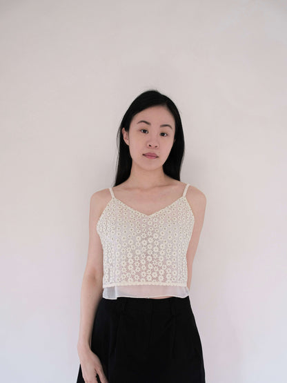 embroidered floral cami