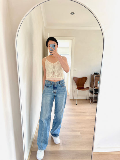 embroidered floral top